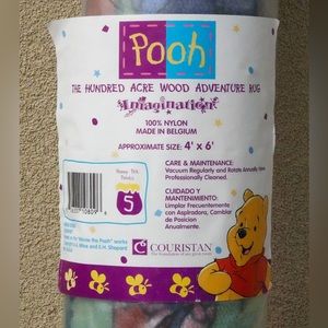 Rare Vintage Disney Winnie The Pooh The Hundred Acre Woods Adventure Rug 4 x 6